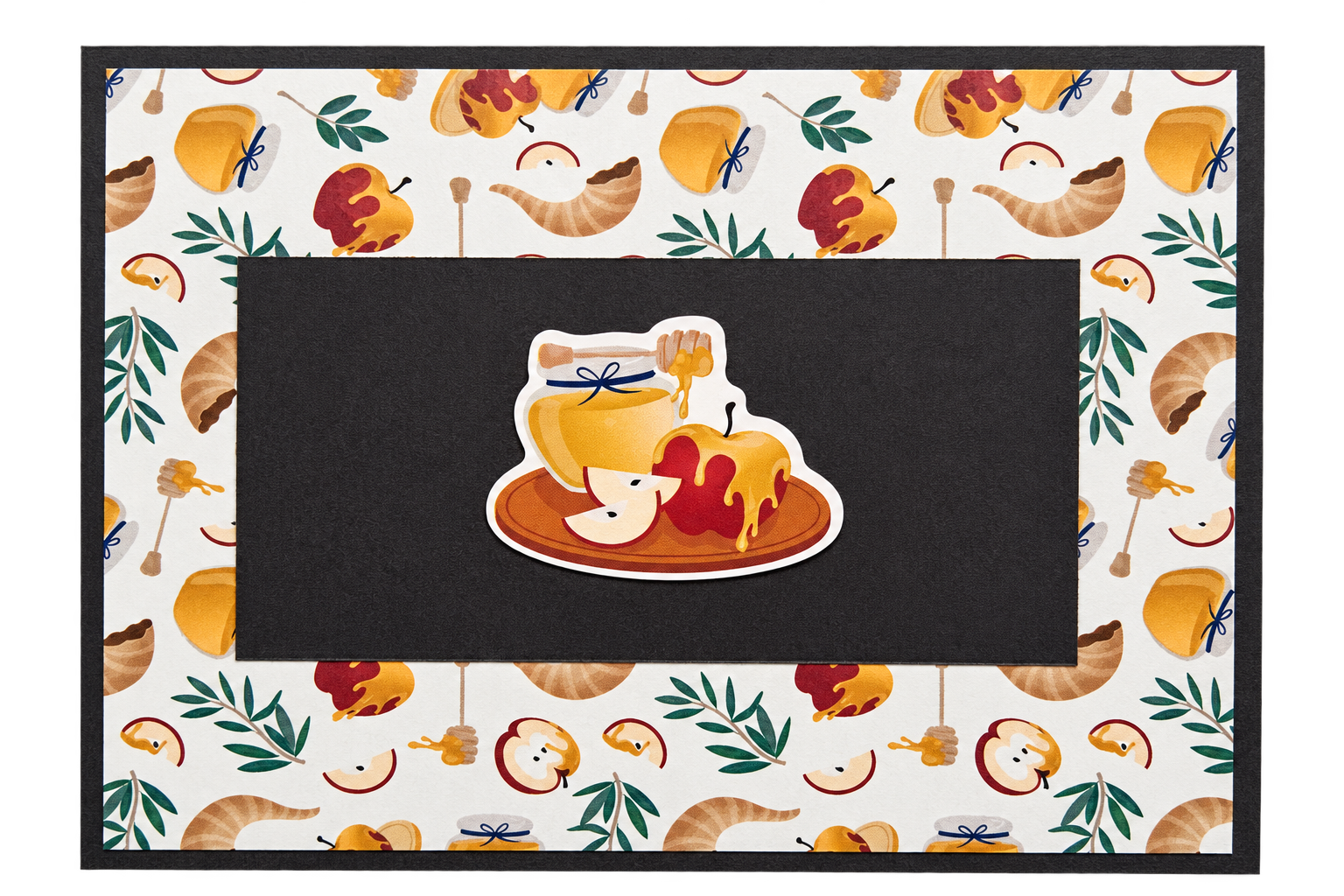 Handmade honey and apple themed greeting card